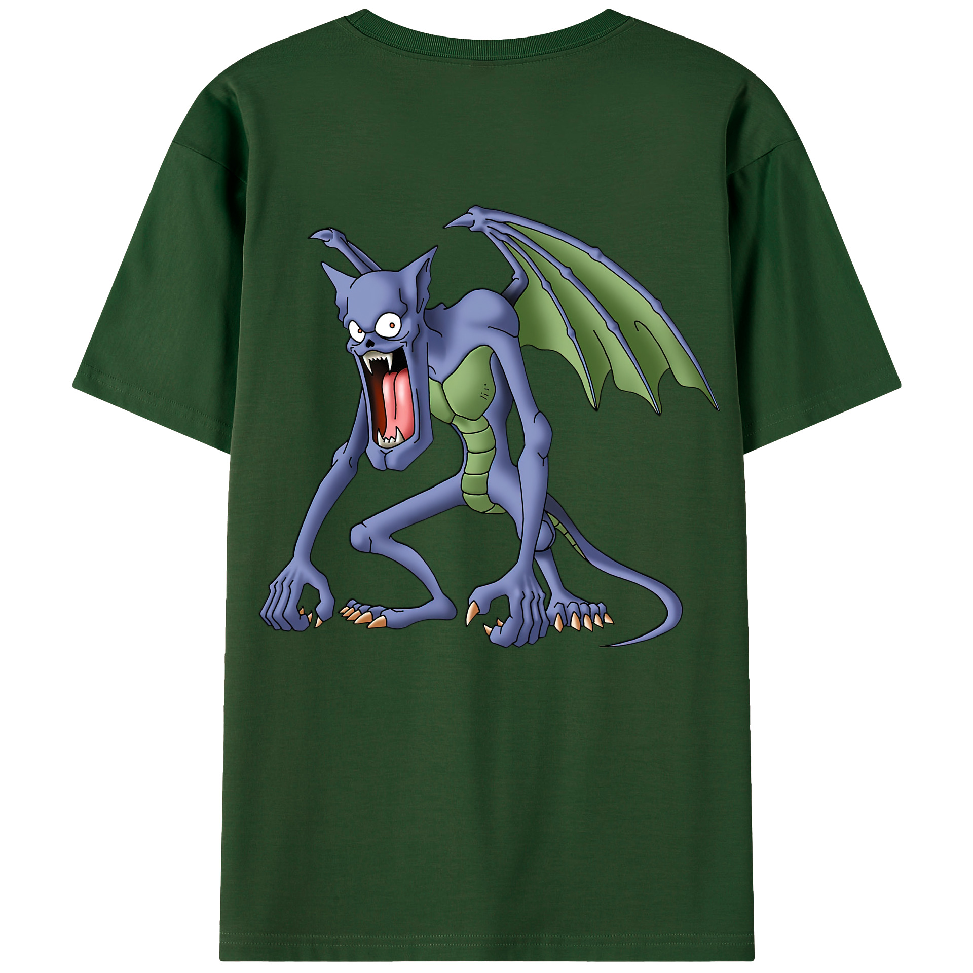 （画像用） ドラゴンクエスト Doragon Kuesuto Dragon Quest 綿100％半袖Tシャツ（背面プリント）